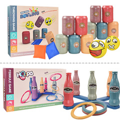 Cross-border parent-child interaction throwing can bowling ring throwing ring fun children early education toys