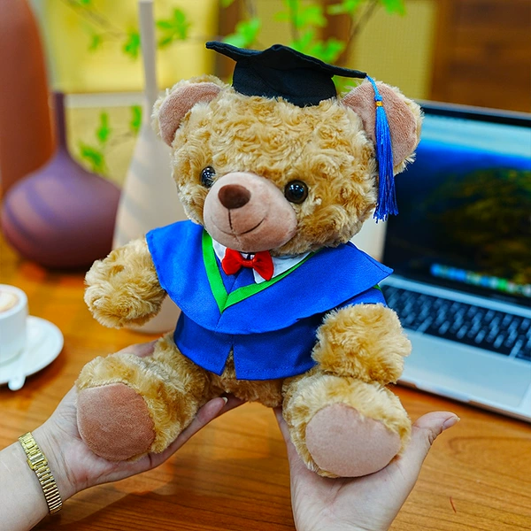 High-end [Blue Clothes and Green Collar] Graduation Bear