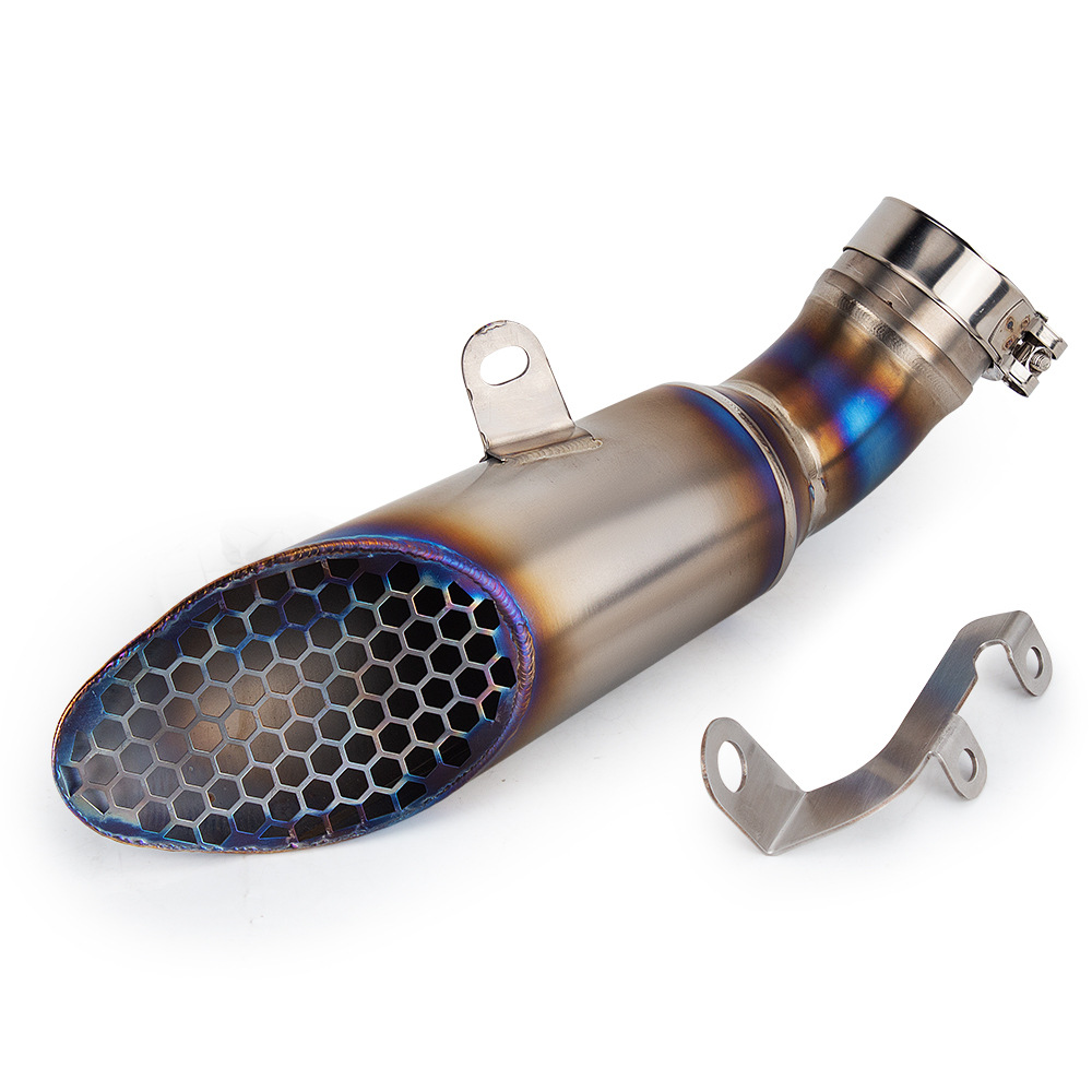 Motorcycle Exhaust Pipe Modification Rsv4 Titanium Alloy Integrated Mid-Tail Section Muffler 2015-2024