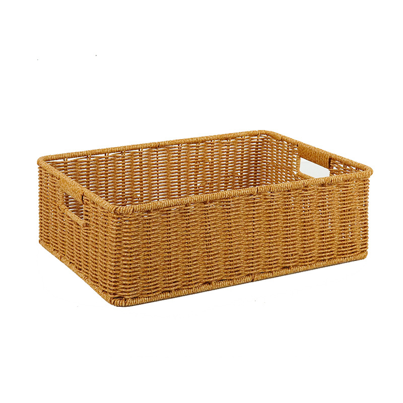 Handwoven Rattan Storage Basket With Lid And Inner Lining_voghion.com