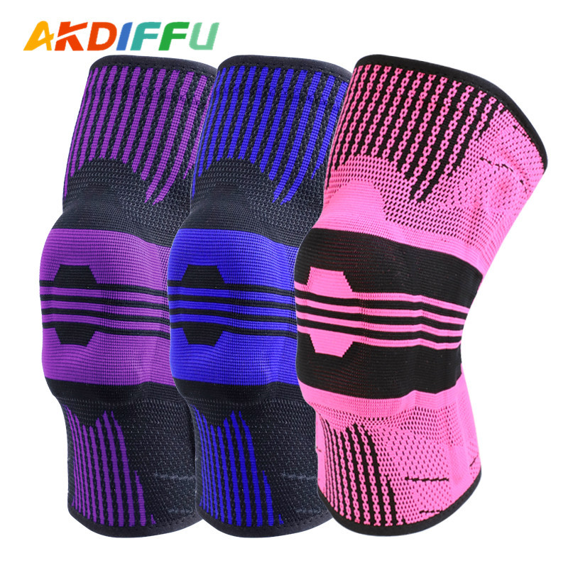 Nuevas rodilleras deportivas de punto de baloncesto transfronterizo running fitness rodilleras montañismo al aire libre rodilleras calientes