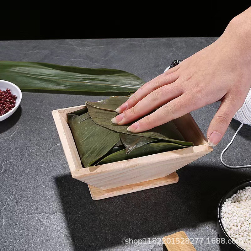 三角形方形制作粽子模具粽子定型蒸粽木质包粽子道具批发