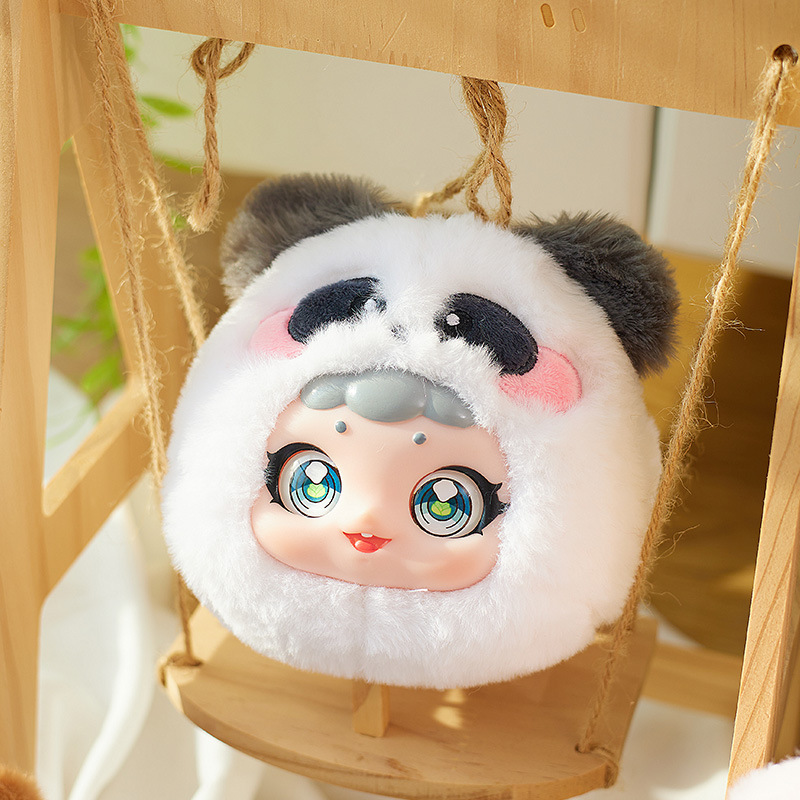 귀여운 애완동물 놀이공원 지퍼백 펜던트 플러시 블라인드 박스 귀여운 소녀 침실 침대 옆 탁자 장식품 학생 작은 선물