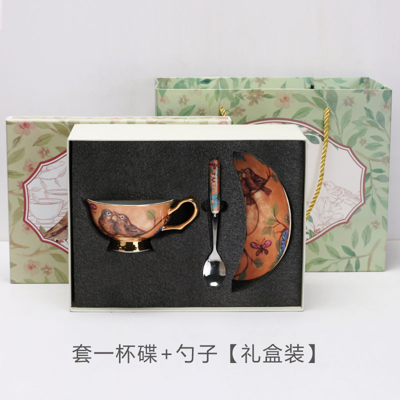 La Luz de lujo de porcelana británica tarde juego de té traje de alta apariencia taza de café y platillo traje de caja de regalo