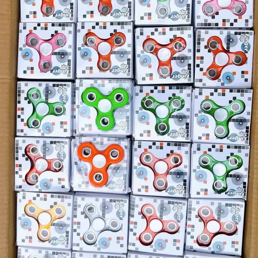 Caja de dedos giroscopio de plástico anillo descompresión creativo girar juguetes descompresión regalos al por mayor colorido 2