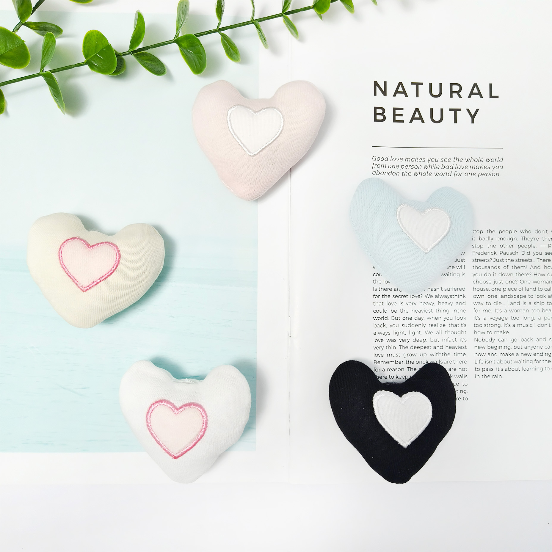 充棉立体爱心装饰辅料可爱diy毛毡包配饰手工发夹包包饰品布料