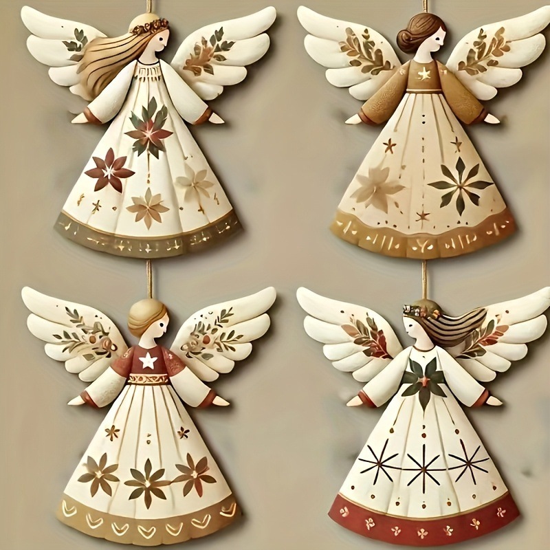 クロスボーダークリスマス装飾クリエイティブ人形ペンダント天使ペンダントクリスマスツリークリスマス絵画ペンダント|undefined