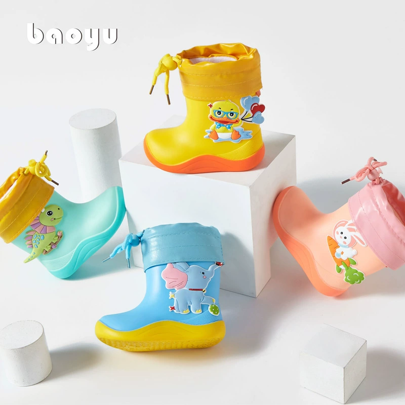 Детские непромокаемые сапоги для мальчиков и девочек, Нескользящие непромокаемые резиновые сапоги для студентов, Детская непромокаемая Детская Женская резиновая обувь