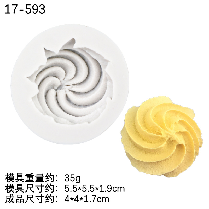 5 galletas crema grano forma silicona molde simulación cerámica suave arcilla alimentos pastel de chocolate Decoración