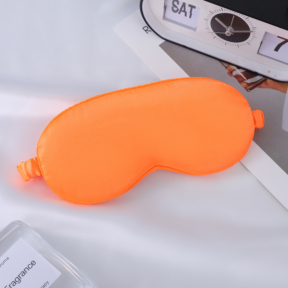 Máscara de Ojos de seda artificial de doble cara de seda de morera sombreado máscara de ojo del sueño logotipo impreso viajes al aire libre esencial en stock al por mayor