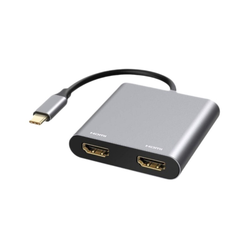 クロスボーダータイプcから4-in-1デュアルhdmi+3.0usb+pd高精細Macbook同一ディスプレイデュアルスクリーンハブコンバータ|undefined