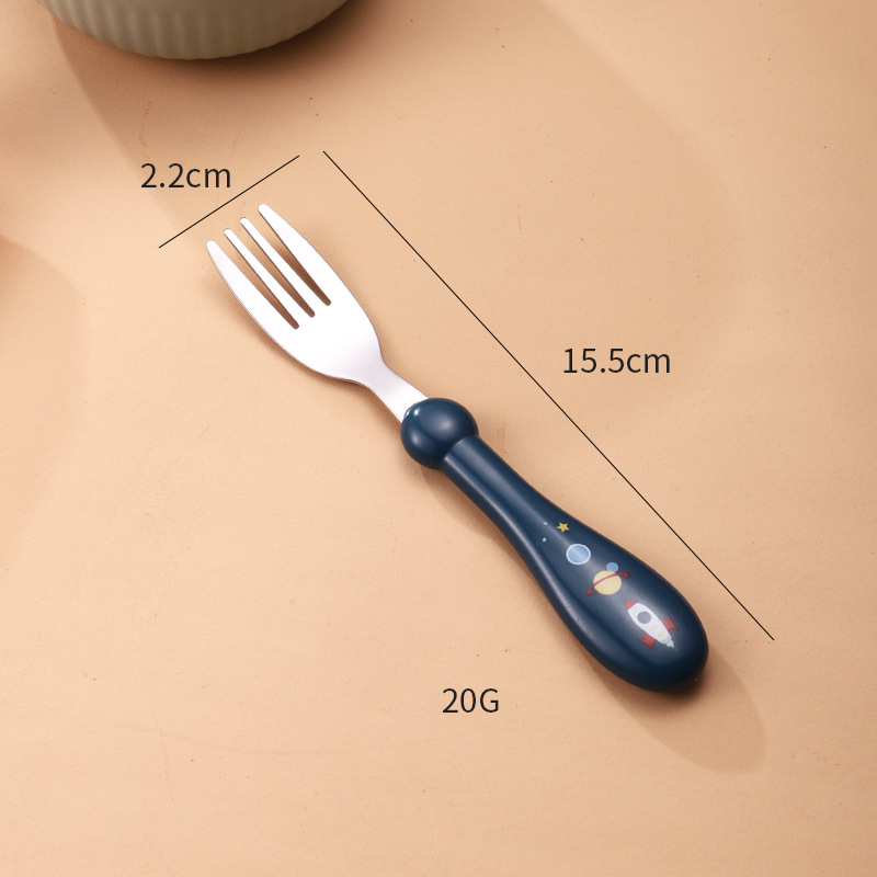 Round Handle Fork Royal Blue