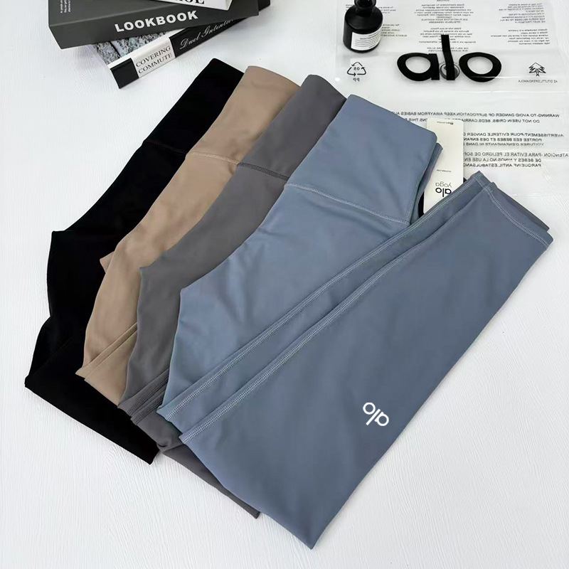 Yoga alo, los mismos pantalones deportivos de tiburón, pantalones para mujeres, pantalones de cintura alta, ejercicios deportivos, pantalones deportivos de nueve puntos