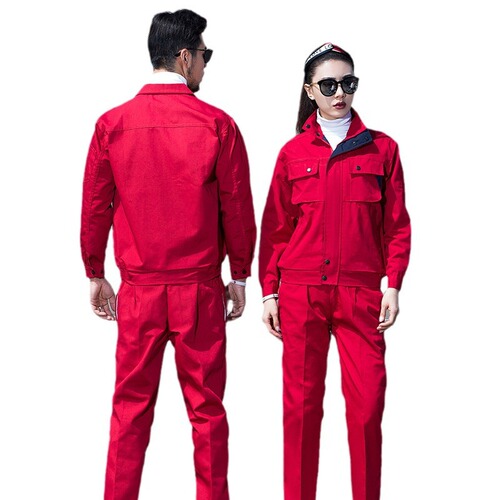 Spring and Autumn Workwear Set Men's Uniform Canvas Protective Clothing Worker Factory Clothes Durable Automotive Repair Labor Uniform Wholesale