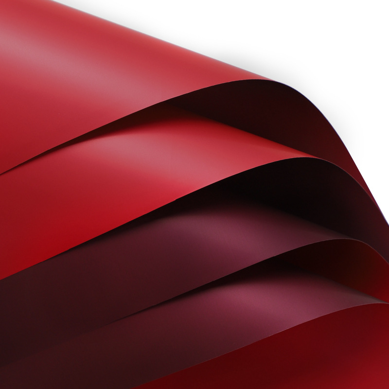 Siete colores cordier de dos colores papel de color sólido papel de oro de papel de oro lipa ramo de flores impermeable papel de envoltura de flores materiales de flores papel de embalaje de flores