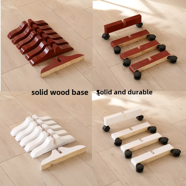 Solid Wood Base Screen Partition Fixed Foot Stand Support Home Office Hotel Folding Screen Straightening Base