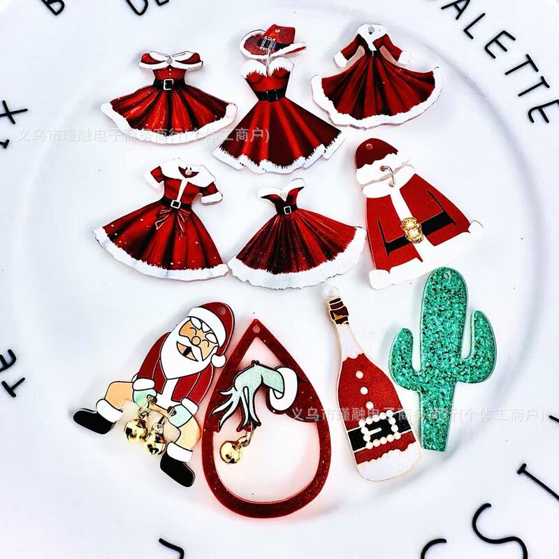 European and American Cross-Border Christmas Series Creative Simple Line Christmas Tree Earrings Ladies Christmas Earrings DIY European and American Cross-Border Christmas Series Creative Simple Line Christmas Tree Earrings Ladies Christmas Earrings DIY