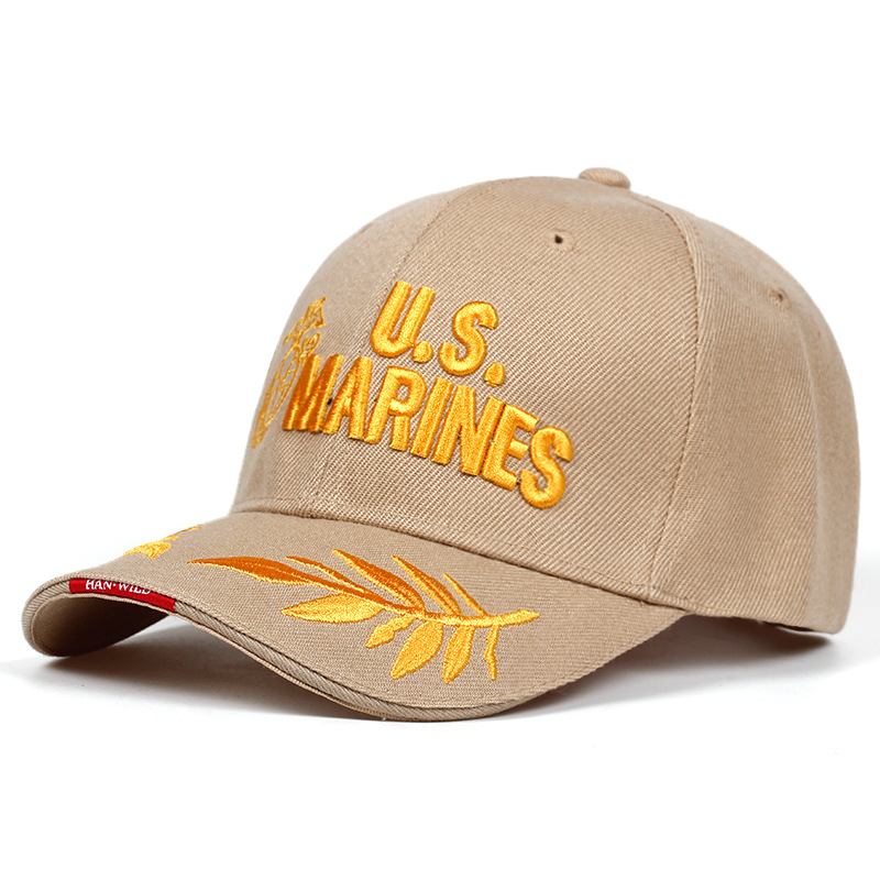 Casquette de baseball extérieure US MARINES Casquette de baseball brodée Casquette de baseball marine Chapeau de camouflage militaire_voghion.com