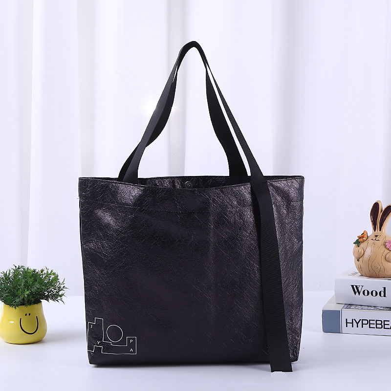 水洗杜邦纸手提袋印制通用购物收纳单肩杜邦纸袋褶皱复古杜 邦纸