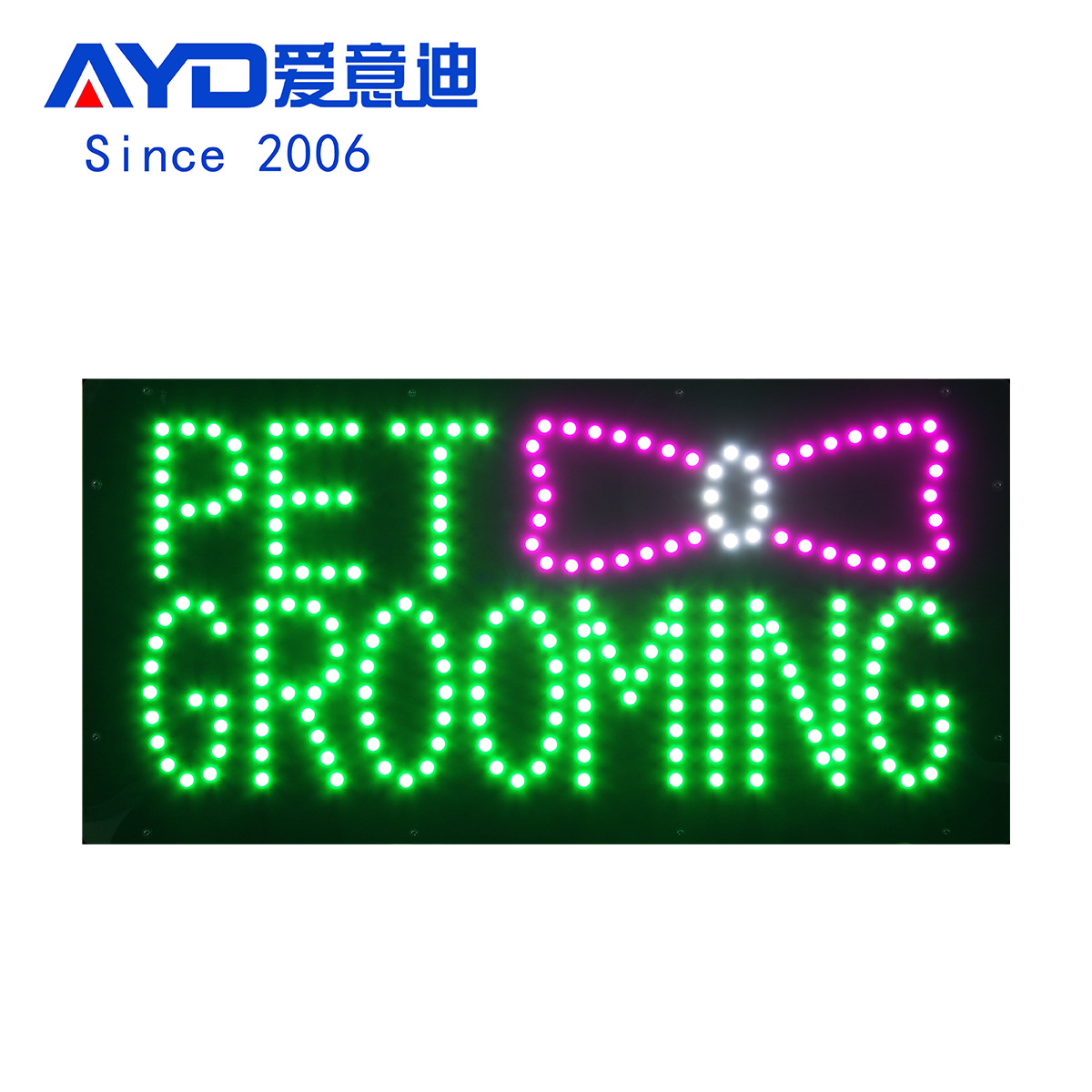 跨境货源 LED广告牌灯箱宠物美容店标识牌 LED PET GROOMING SIGN
