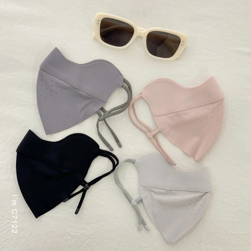 Source Manufacturer Ice Silk Sunscreen Mask with Flat Cartilage Support, Ice-Feel Seamless Uv Protection 3D Sunscreen Mask for Women