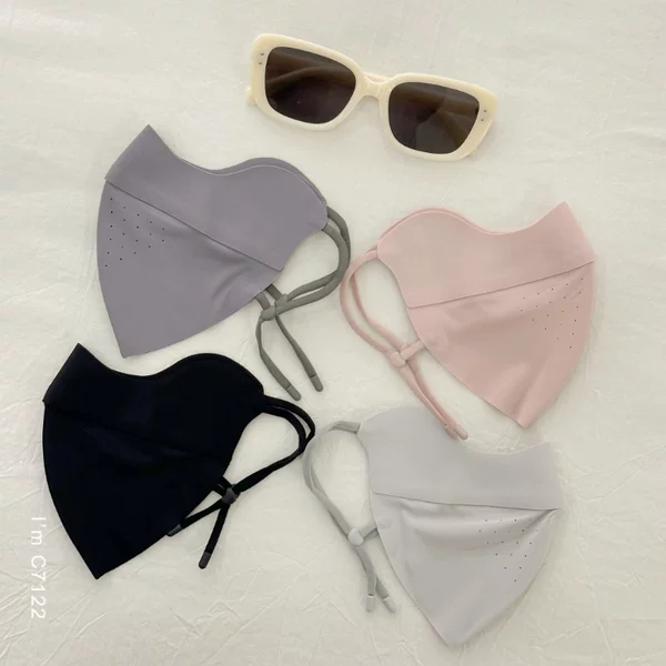 Source Manufacturer Ice Silk Sunscreen Mask with Flat Cartilage Support, Ice-Feel Seamless Uv Protection 3D Sunscreen Mask for Women