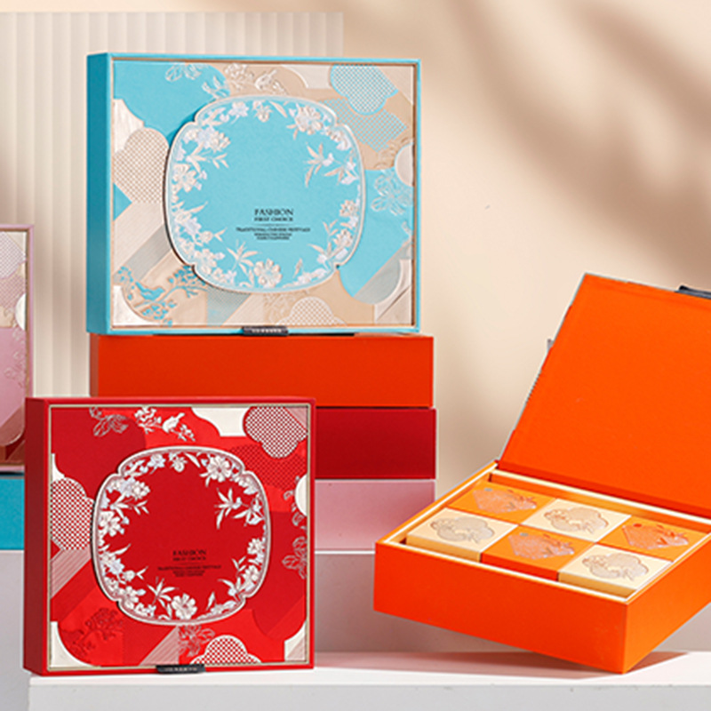 2025中秋月饼礼盒包装盒空盒6粒8粒糕点高档中秋月饼礼品盒空盒子