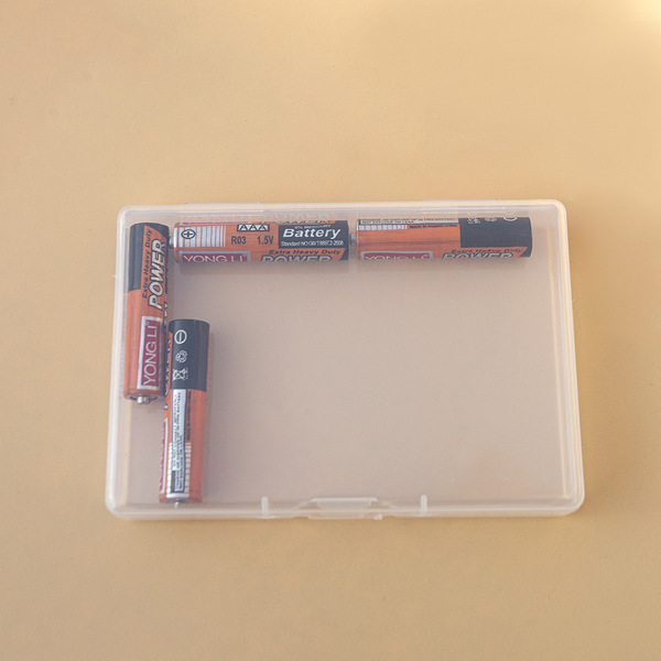Rectangular transparent plastic crayons