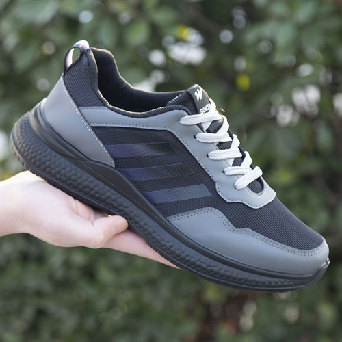 Sports shoes for men  spring new breathable casual running shoes polyurethane soft sole men's shoes fashionable low-top trendy shoes