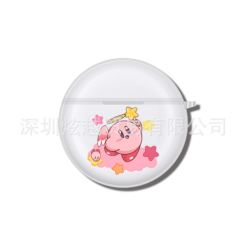 Adecuado para Lenovo HT38 funda protectora auricular Bluetooth caso PRO6 transparente suave caso airposs6 patrón de impresión en color