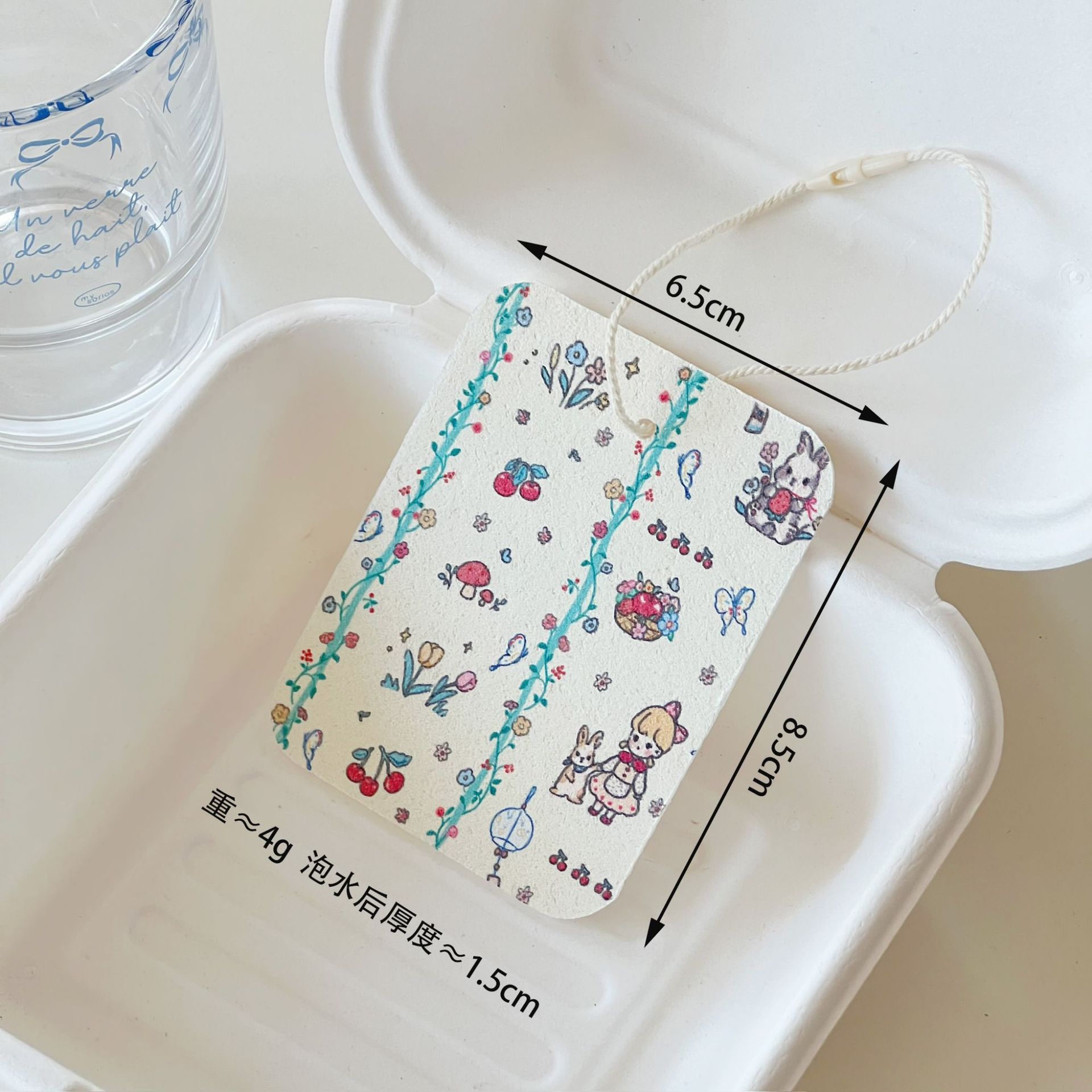 목재 펄프 면-프렌치 레이스 토끼 소녀