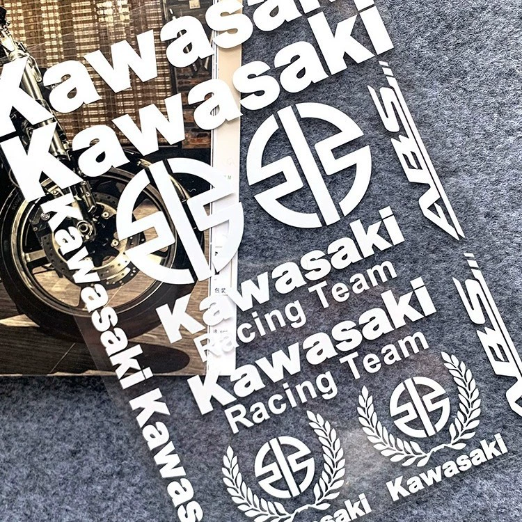 Наклейка-логотип Kawasaki, стикер для рамки/обтекателя ninja400 650 z400 650 900 1000, модификация ветрового стекла и корпуса