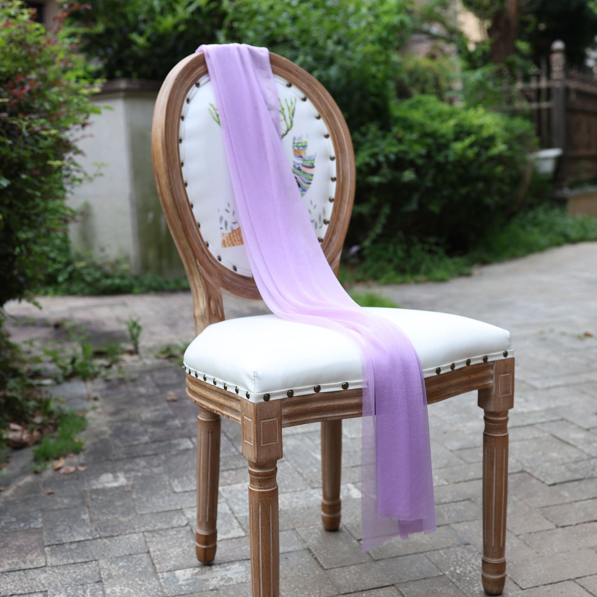 Cortina de belleza cortina arco de boda césped decoración al aire libre tabla bandera cortina cortina chiffon
