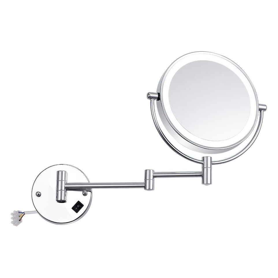 Espejo de baño Baño Led con luz retráctil plegable espejo colgante espejo cosmético oculto cableado Hotel