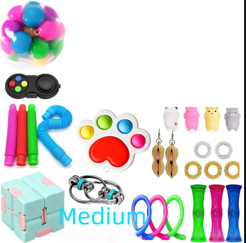 Cross-border adult stress relief squeezing toys, dice magic cube top stress relief toy set DIY wholesale