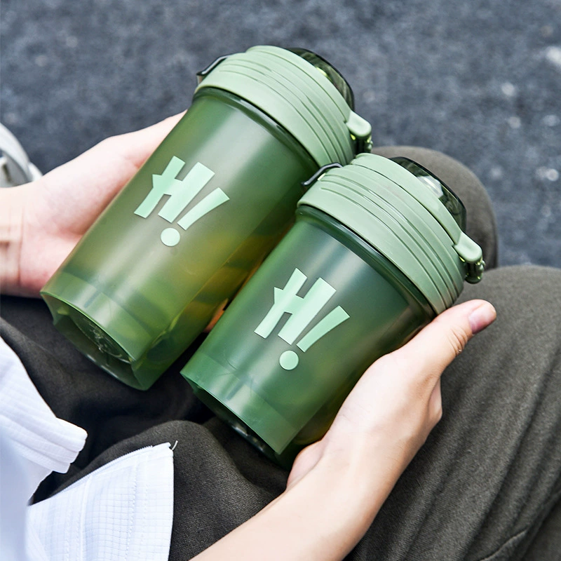 Пластиковая чашка Shake Cup Фитнес-чашка Кофейная чашка Всасывающая трубка Кубок Удобный Кубок Спортивная чашка Смешивание Кубок Молочный коктейль Shake Cup