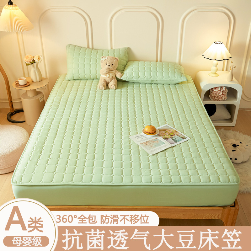 Bed Cover Bed Cover Single-piece Thickened Quilted Simmons Mattress Protector Full-cover Dustproof Bed Cover 2024 New Style