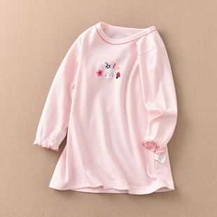 Distribution delivery export supply Japanese children's nightdress pajamas loose home wear printed long sleeve Songyou xisongwu