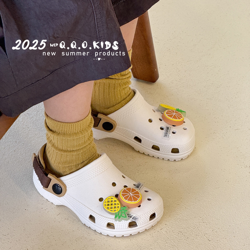 2025年夏の新型子供の流行点灯洞靴男女児童軟底レジャー百合ビーチ靴スリッパ|undefined