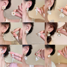 百搭流苏吊坠蚊香盘耳夹女无耳洞耳骨夹耳环轻奢高级感耳坠耳饰品