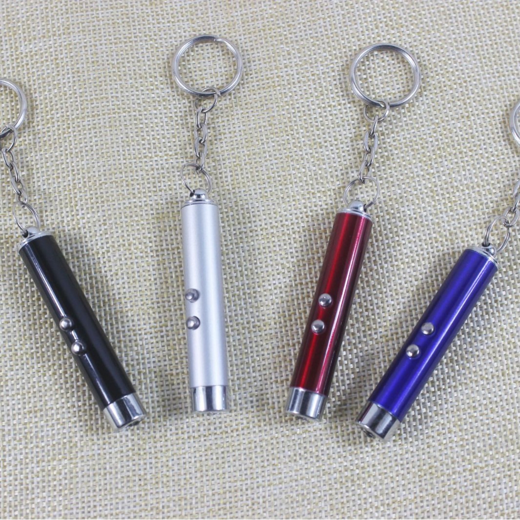 迷你小电筒红外线激光钥匙环挂饰教学笔激光逗猫棒宠物逗猫棒