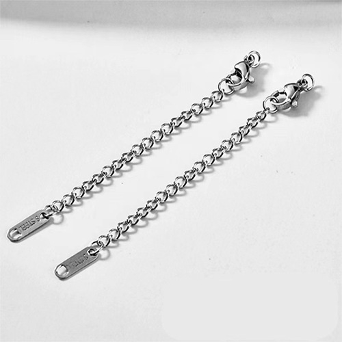 Complete set of titanium steel extension chain DIY accessories necklace bracelet extended chain tail chain [spring buckle + extension chain]