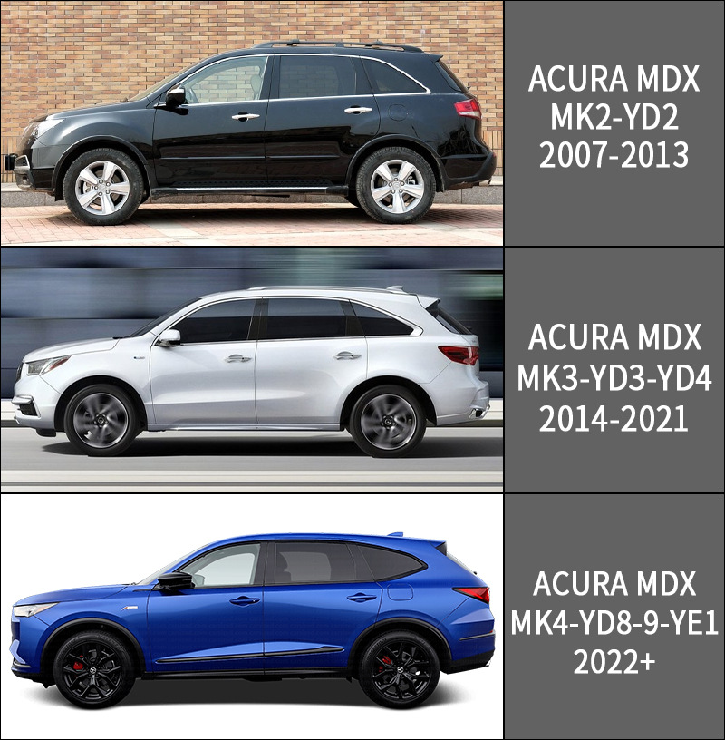 Suitable for Acura MDX Sunny and Rain Baffle Side Window Shade Deflector Rain Eyebrow ACURA MDX Window Visor