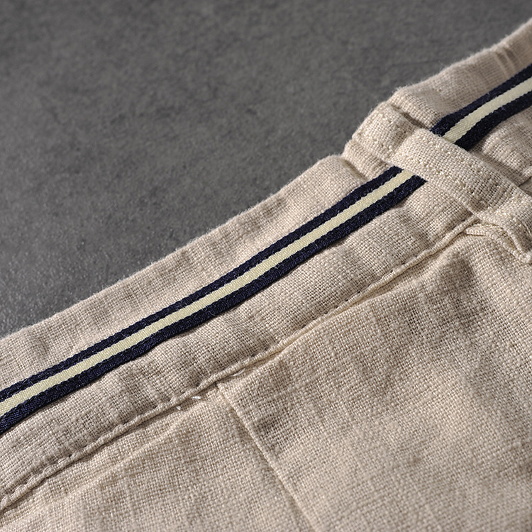 DEESMANCE and CO spring/summer American comfortable wash cotton linen simple men's casual pants five-point pants 277 34 DEESMANCE and CO spring/summer American comfortable wash cotton linen simple men's casual pants five-point pants 277 34