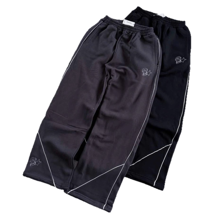 Nuevos pantalones deportivos casuales transfronterizos, estilo americano retro callejero, letras hip-hop impresas, pantalones largos de piernas anchas