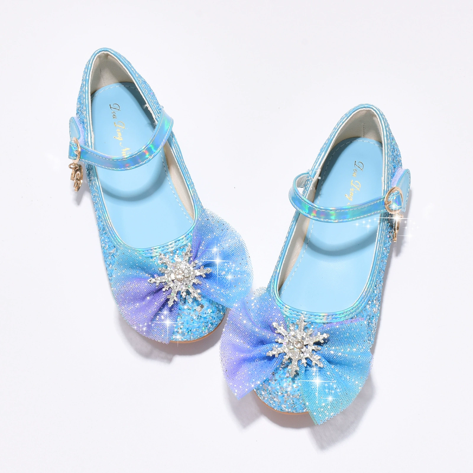 Детская обувь 2014 новые туфли принцессы Aisha синие хрустальные туфли с мягкой подошвой детские кожаные туфли весенние и осенние туфли для девочек