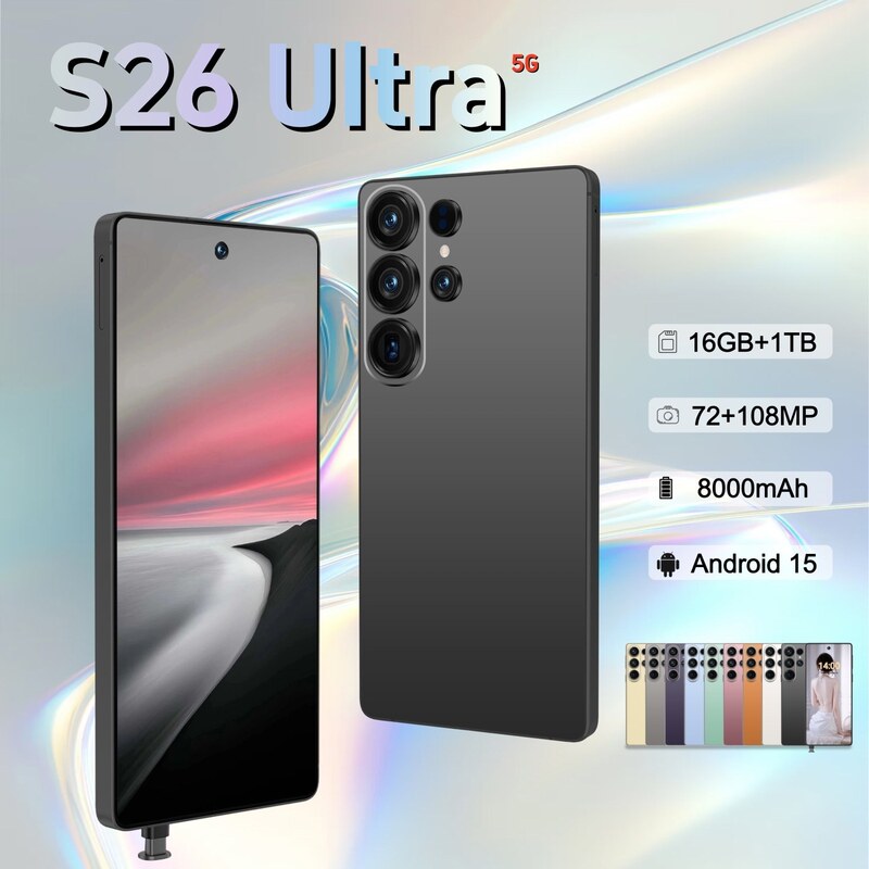 S26Ultra Cross-Border E-Commerce True 4g Android Brand New Smart Device 16+1t Hd Screen Global Communication In-Stock Tk Dropshipping S26Ultra Cross-Border E-Commerce True 4g Android Brand New Smart Device 16+1t Hd Screen Global Communication In-Stock Tk Dropshipping