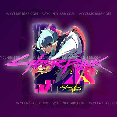 Cyberpunk 2077 car stickers electric car motorcycle body stickers computer case trolley box reflective car stickers