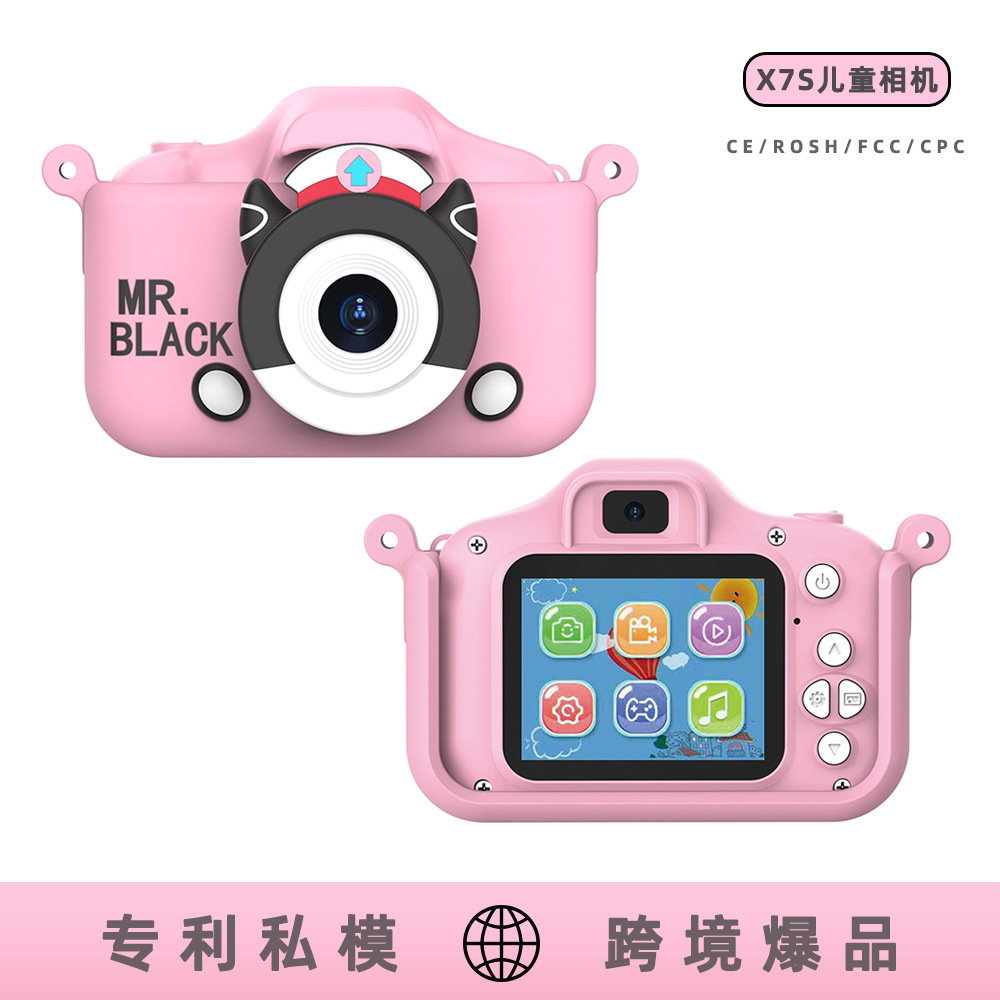 Cámara digital de dibujos animados para niños de alta definición, cámara dual delantera y trasera, cámara SLR pequeña portátil transfronteriza, juguetes educativos para niños image 2