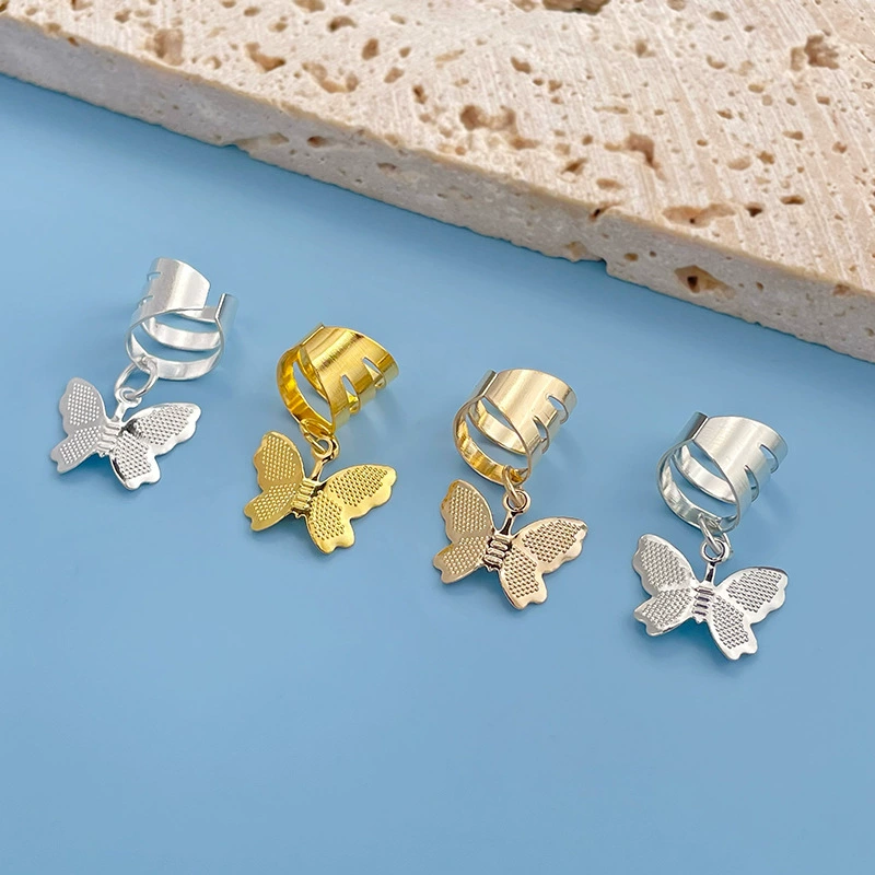 Африканские грязные плетеные украшения пряжки для волос Железная бабочка подвеска аксессуары